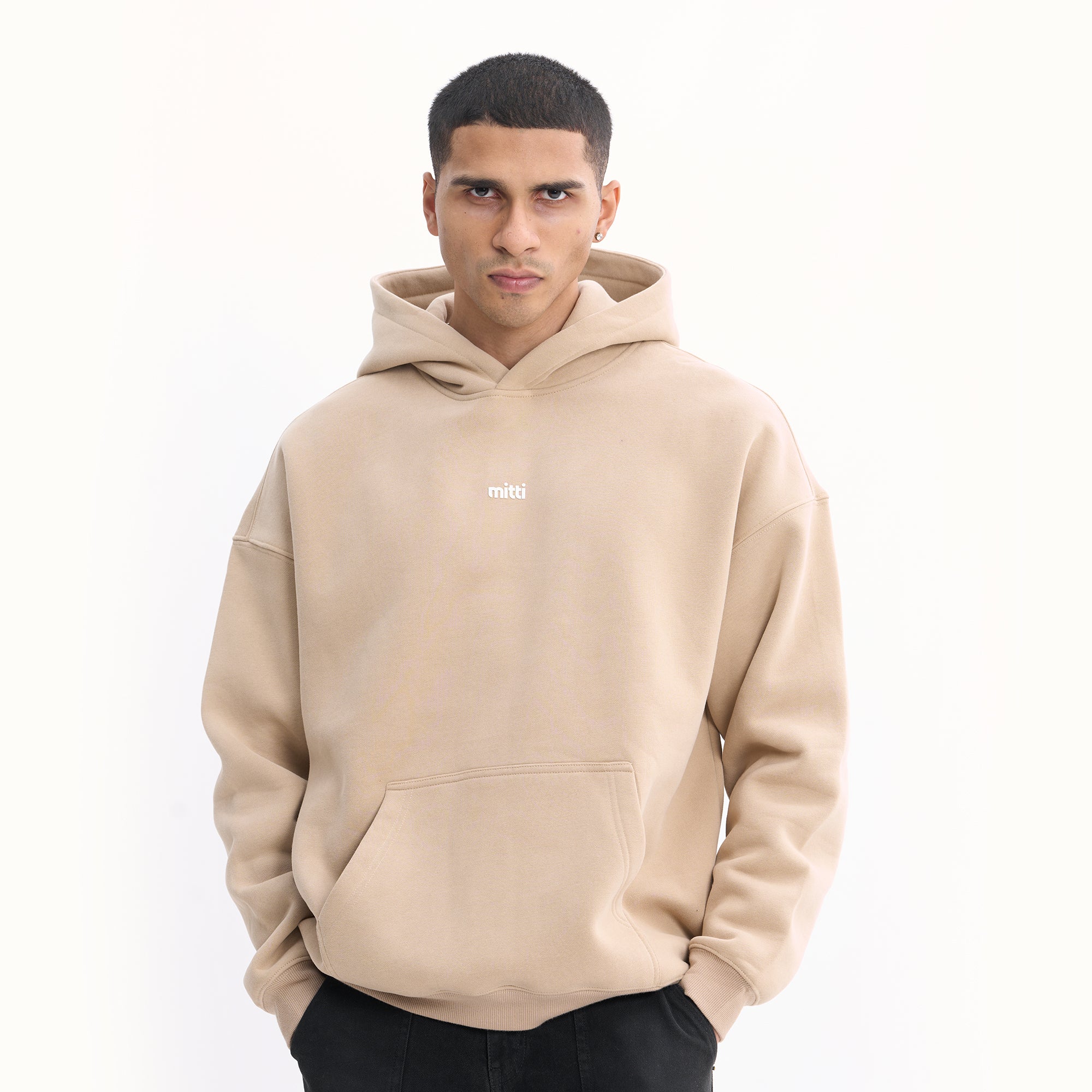 Beige Essential Hoodie