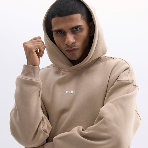 Beige Essential Hoodie