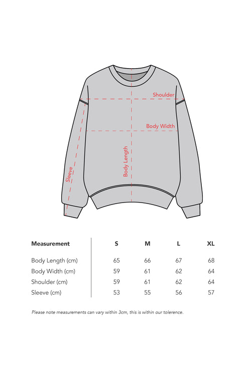 Mitti Espresso Sweatshirt side profile on model showing relaxed fit