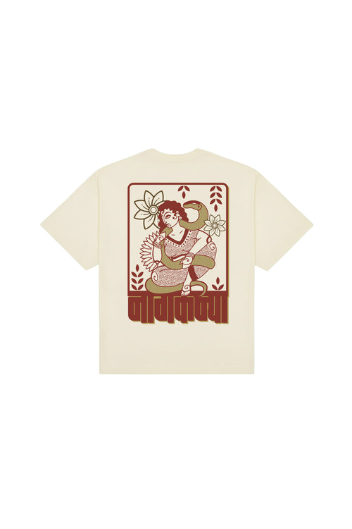 Mitti Nagkanya Graphic Tee front view with hand-drawn Nagkanya Indian art illustration