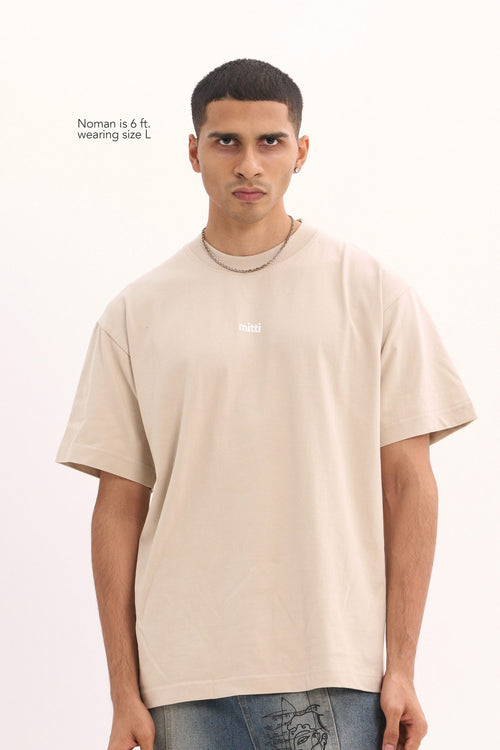 Oversized Beige Tee